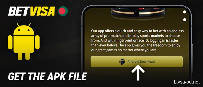 Click the button to download the BetVisa APK file
