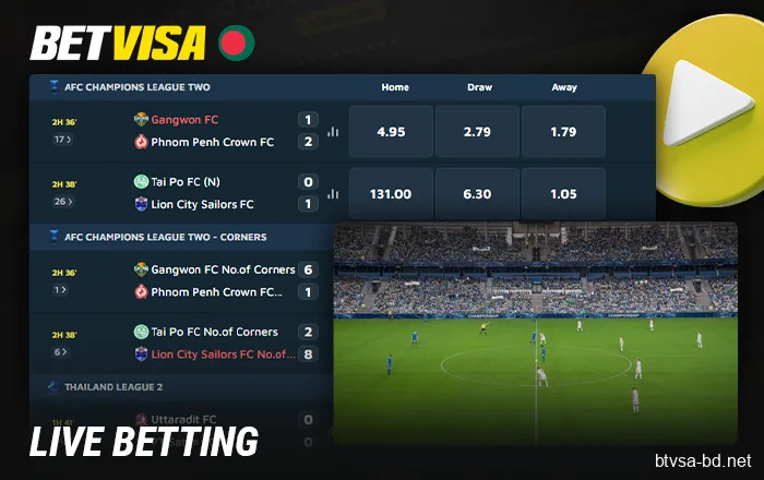 Live Betting During Matches on BetVisa Bangladesh