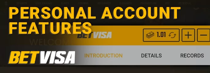 BetVisa casino account features - benefits for players from Bangladesh